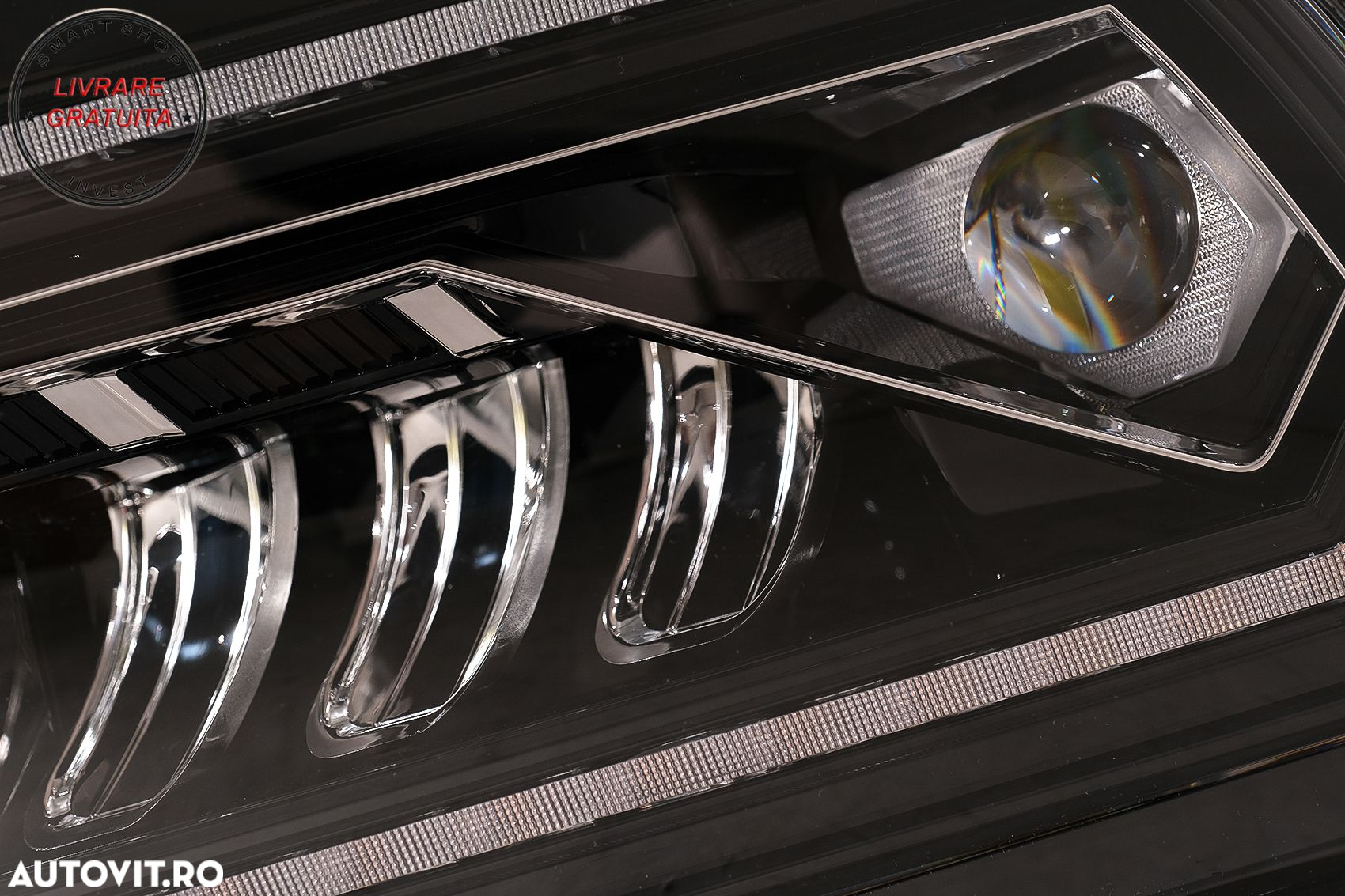 Faruri Full LED Ford Mustang V Pre-Facelift (2005-2009) Negru cu Semnal Dinamic Se- livrare gratuita - 14