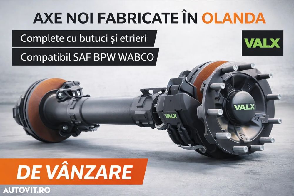 Axă SAF VALX NOI complet echipate compatibil BPW Waleo Gigant pentru semiremorcă - 2
