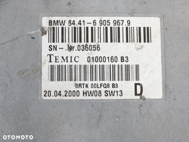 BMW 7 E38 5 E39 3 E46  X5 E53  X3 E83  Sterownik Moduł System Sterowania Głosem  84416905967 6905967 84416915046 6915046 Temic 01000160B3  BMW 725tds 728i 735i 740i 750i 520d 520i 525d 525td 528i 530i 540i 316i 318i 320d 328i 330d 330i - 3