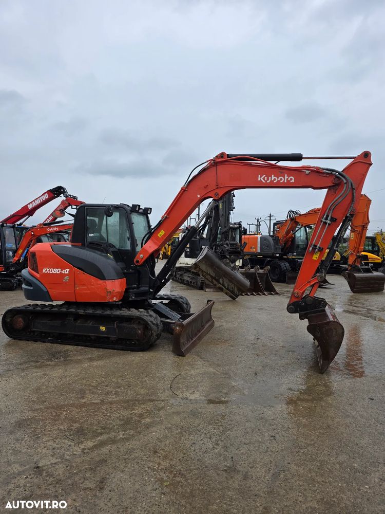 Kubota KX080-4 alpha excavator pe senile midiexcavator compact - 7