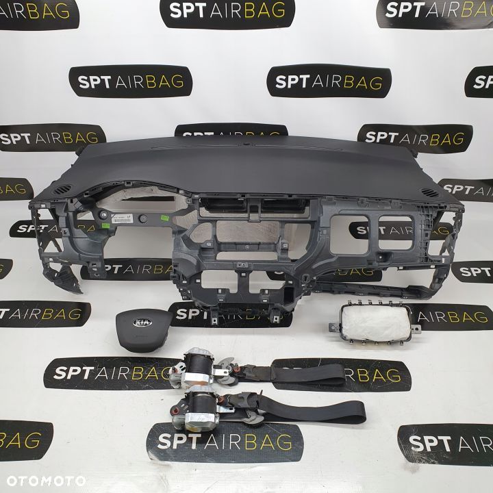 KIA RIO 3 III DESKA ROZDZIELCZA KONSOLA KOKPIT PULPIT PODUSZKI AIRBAG AIR BAG PASY KIT SET - 1