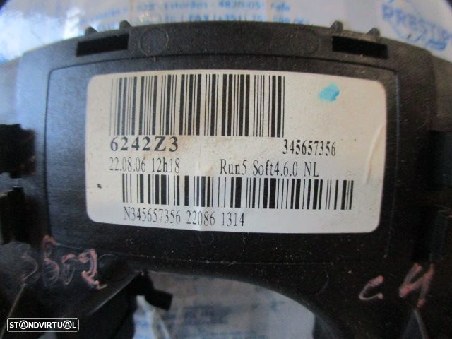 Comutador 6242Z3 345657356 CITROEN C4 2005 1.6HDI 110CV 3P CINZA ESCOVAS LUZES PISCAS - 4