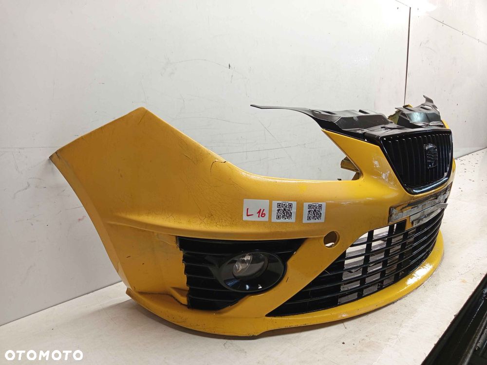 + ZDERZAK PRZÓD PRZEDNI SEAT IBIZA 4 IV FR CUPRA LS1A ŻÓŁTY HALOGENY - 3