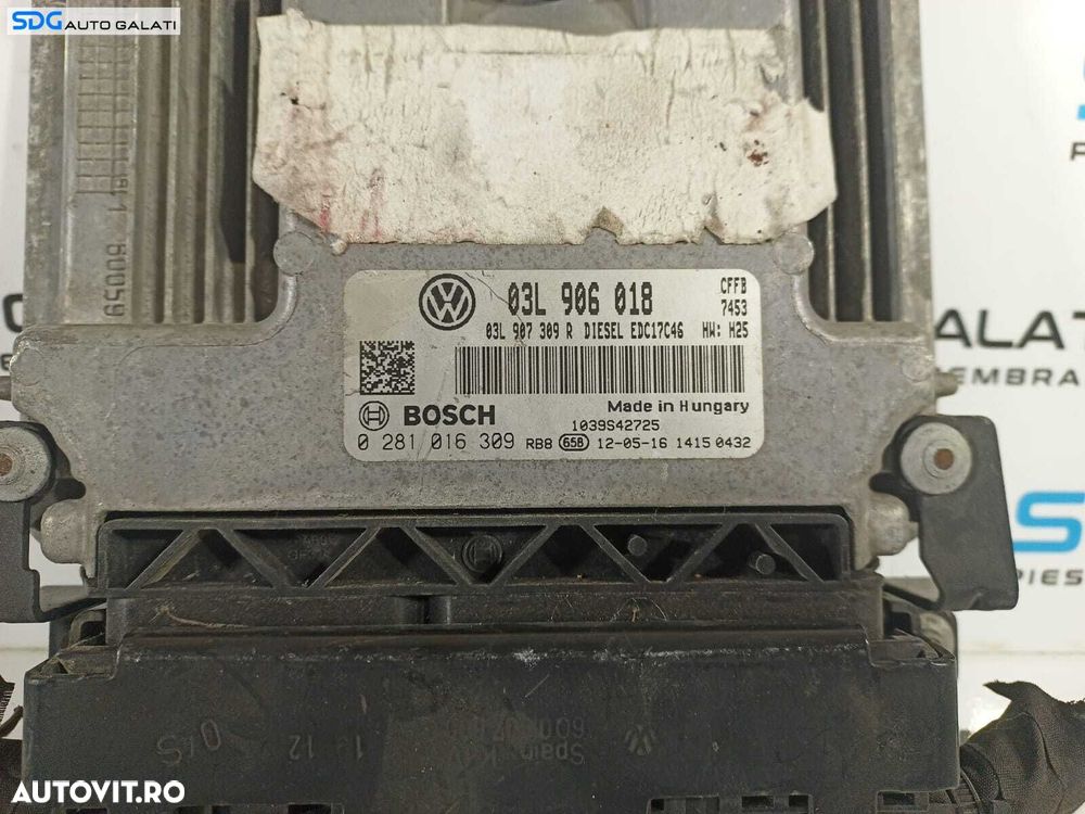 ECU Calculator Motor BOSCH  Volkswagen Skoda Audi Seat Altea Cod 03L906018 0281016309 [L2225] - 2