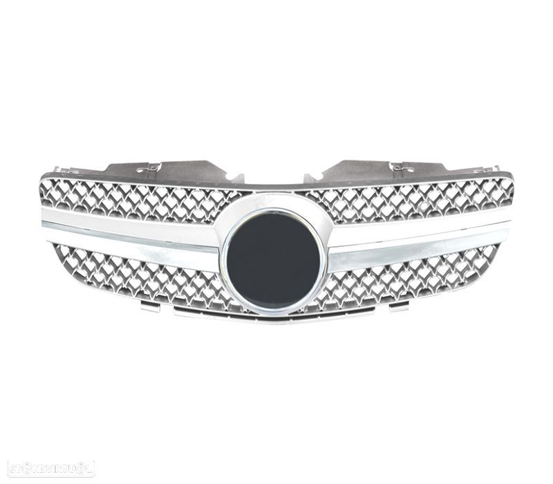 PARRILLA MERCEDES CLASSE SL R230 01-06 CROMADO PRETO LOOK DESPORTIVO - 2