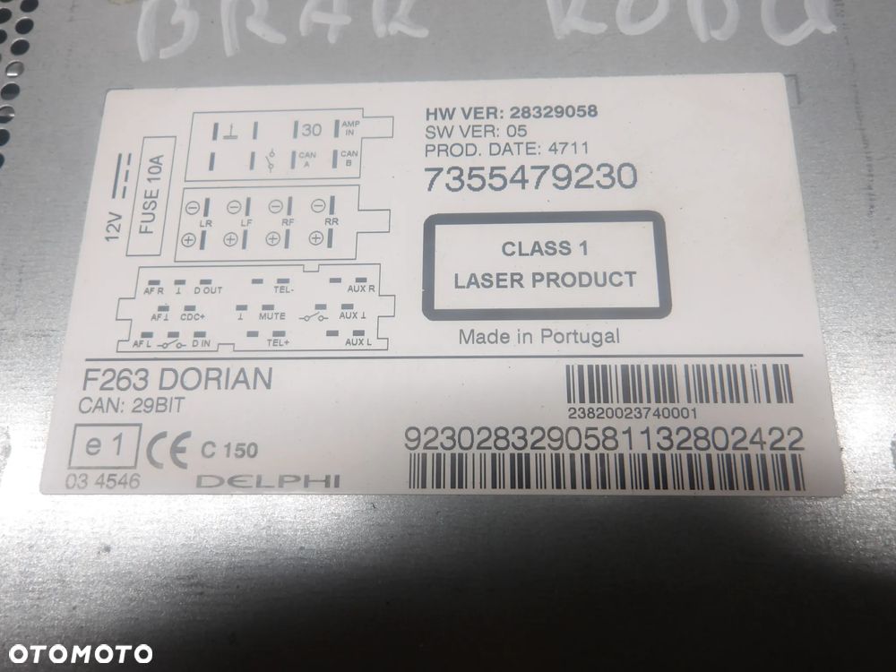 OPEL COMBO D 1.6D RADIO 7355479230 - 11