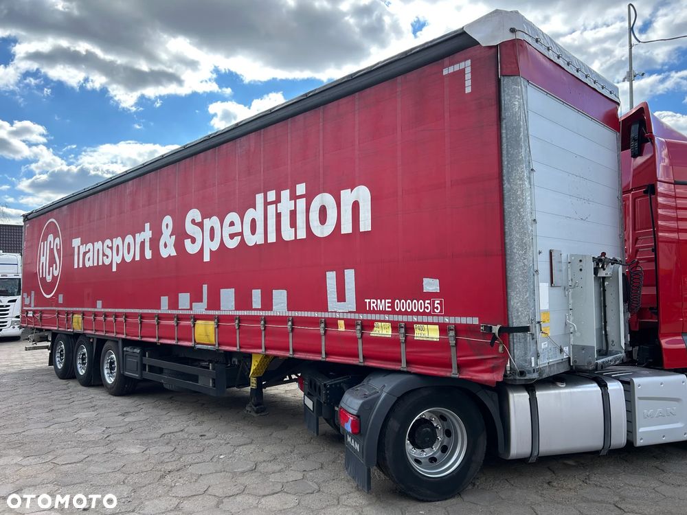 Schmitz Cargobull FIRANKA / 10 SZTUK / BARDZO ŁADNE OPONY / Z PEŁNYM WYPOSAŻENIEM DO ZAŁADUNKU / 2 KOŁA ZAPASOWE / DOSTĘPNE KOLORY SREBRNY - NIEBIESKI - CZERWONY / NIEKTÓRE MAJĄ NOWE PLANDEKI !! - 5