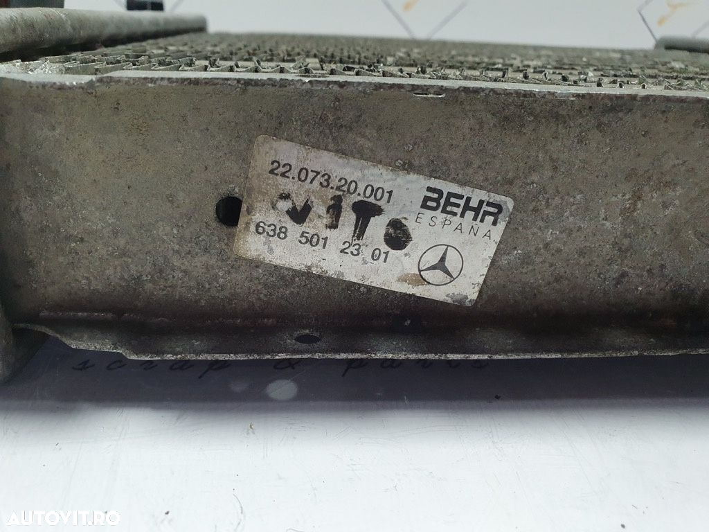 Radiator intercooler MERCEDES-BENZ VITO Box 638 1997 - 2003 2.2 110 CDI OM 611LA (75 KW CDI)  6385012301 - 4