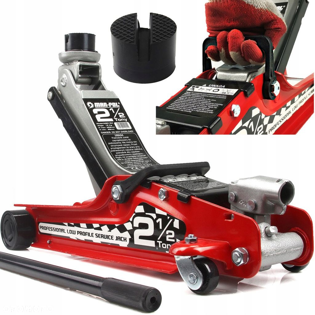 PODNOŚNIK SAMOCHODOWY HYDRAULICZNY NISKOPROFILOWY ŻABA LEWAREK 2,5T M801242 - 2