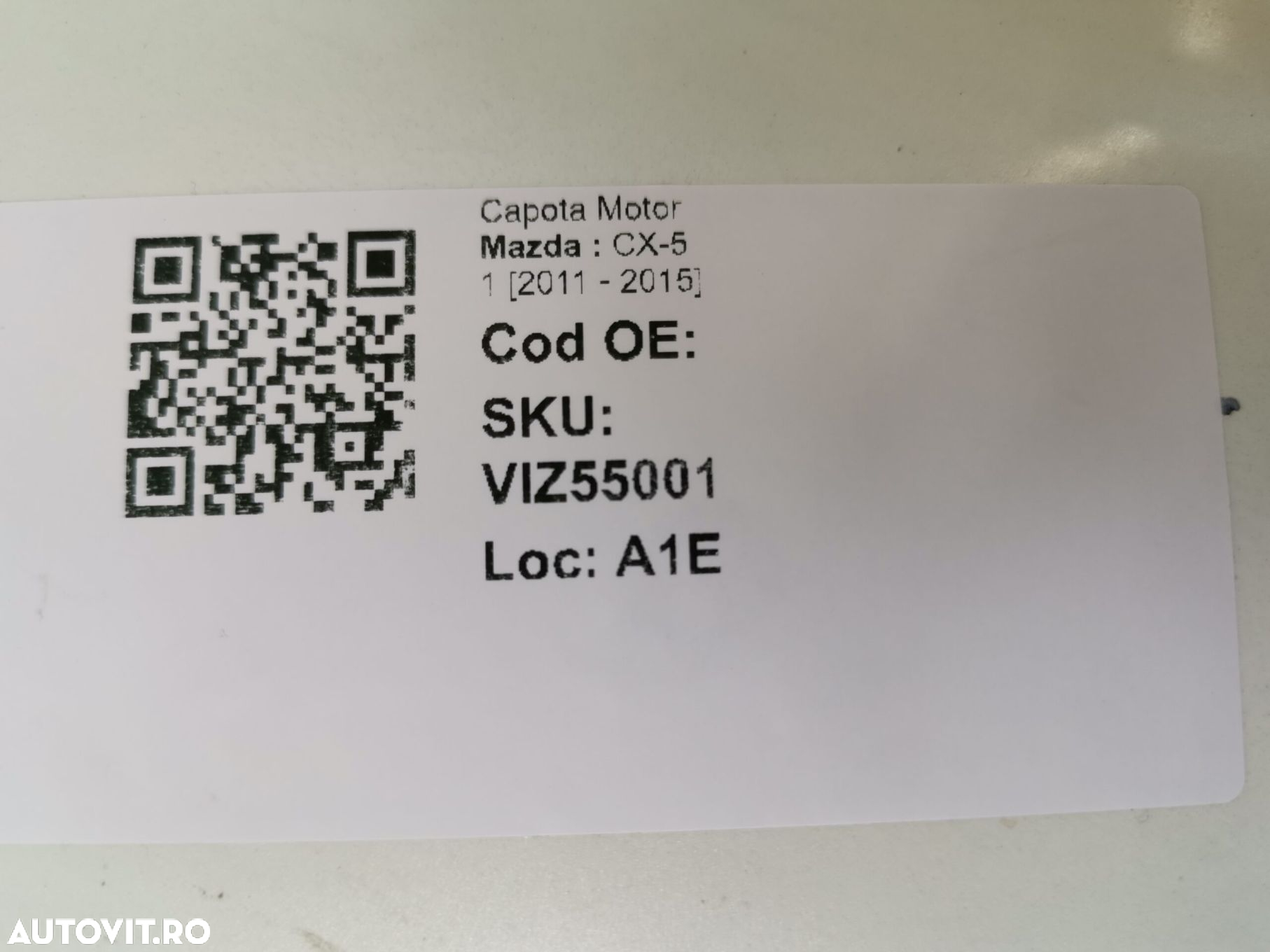 Capota Motor Mazda  CX-5 1 [2011 - 2015] Originala In Stare Buna - 8