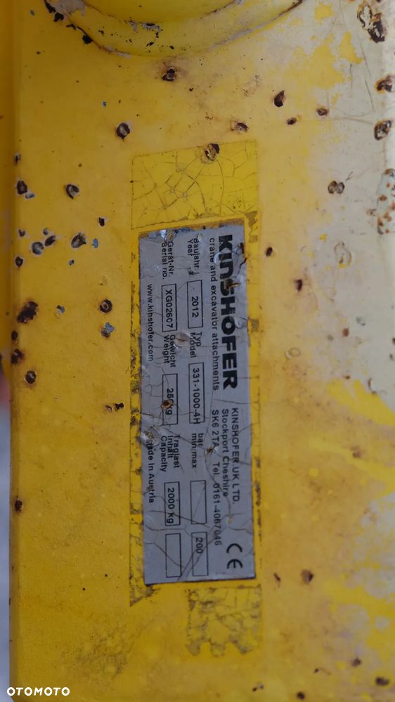 Chwytak blokowy hydrauliczny obrotowy rotator kinshofer 2 tony bloki lego - 4