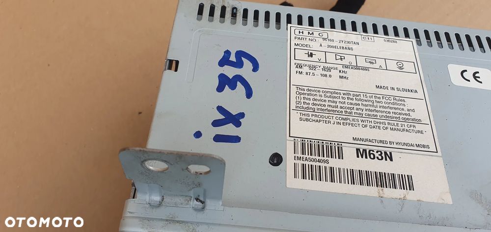 Radio radioodtwarzacz CD Navi Nawigacja Hyundai ix35 96160-2Y230TAN - 9
