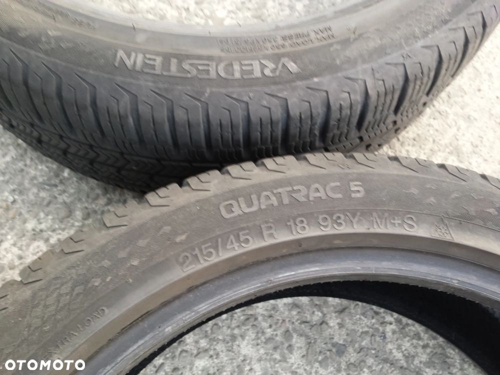 18” - VREDESTEIN - 215/45 r18 cali - Caloroczne Opony Wielosezonowe jak 225/45  QUATRAC 5 - stan BDB - GWARANCJA ! + Możliwy MONTAŻ !! - 16