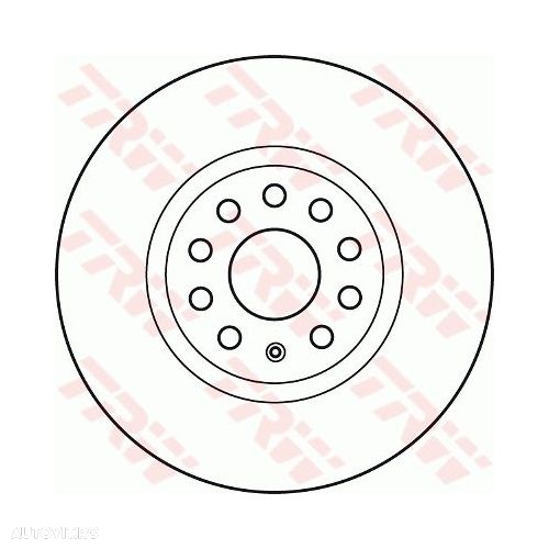 Set discuri frana fata, TRW Audi A1, 20, A3, 20, Q2, Q3, TT, Cupra Formentor, Seat Alhambra, Altea Ateca leon Tarraco, Skoda Karoq Kodiaq Octavia Superb VW Arteon Beetle Caddy CC EOS Golf Jetta Passat - 2