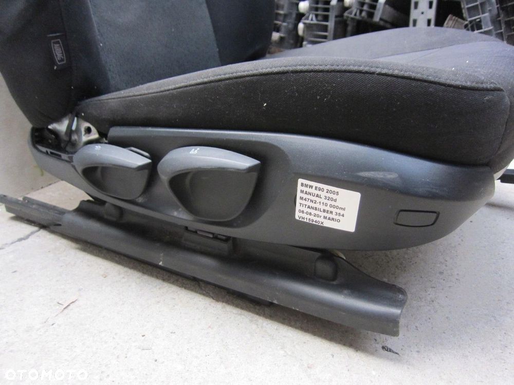 BMW 3 E90 E91 FOTEL PASAŻERA PRAWY MATERIAŁ SZARY TAPICERKA - 6