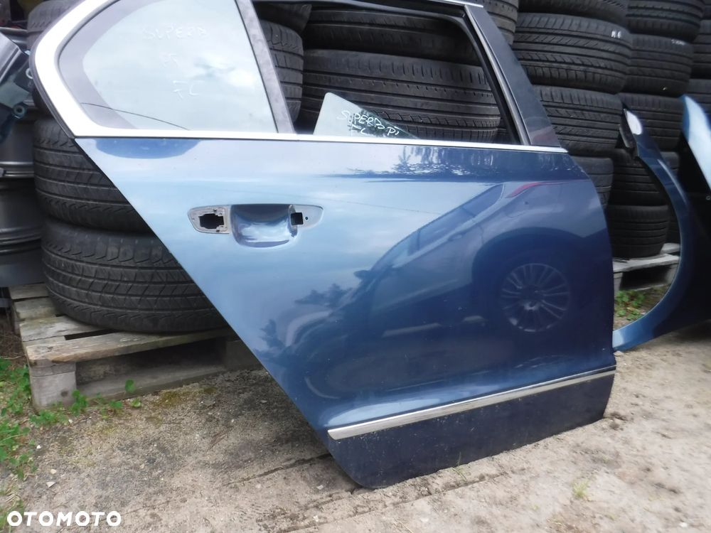 Skoda Superb II 2 LIFT FL 12-15 LW5Q F0F0 sedan liftback drzwi tyl lewe prawe HB szyba - 5