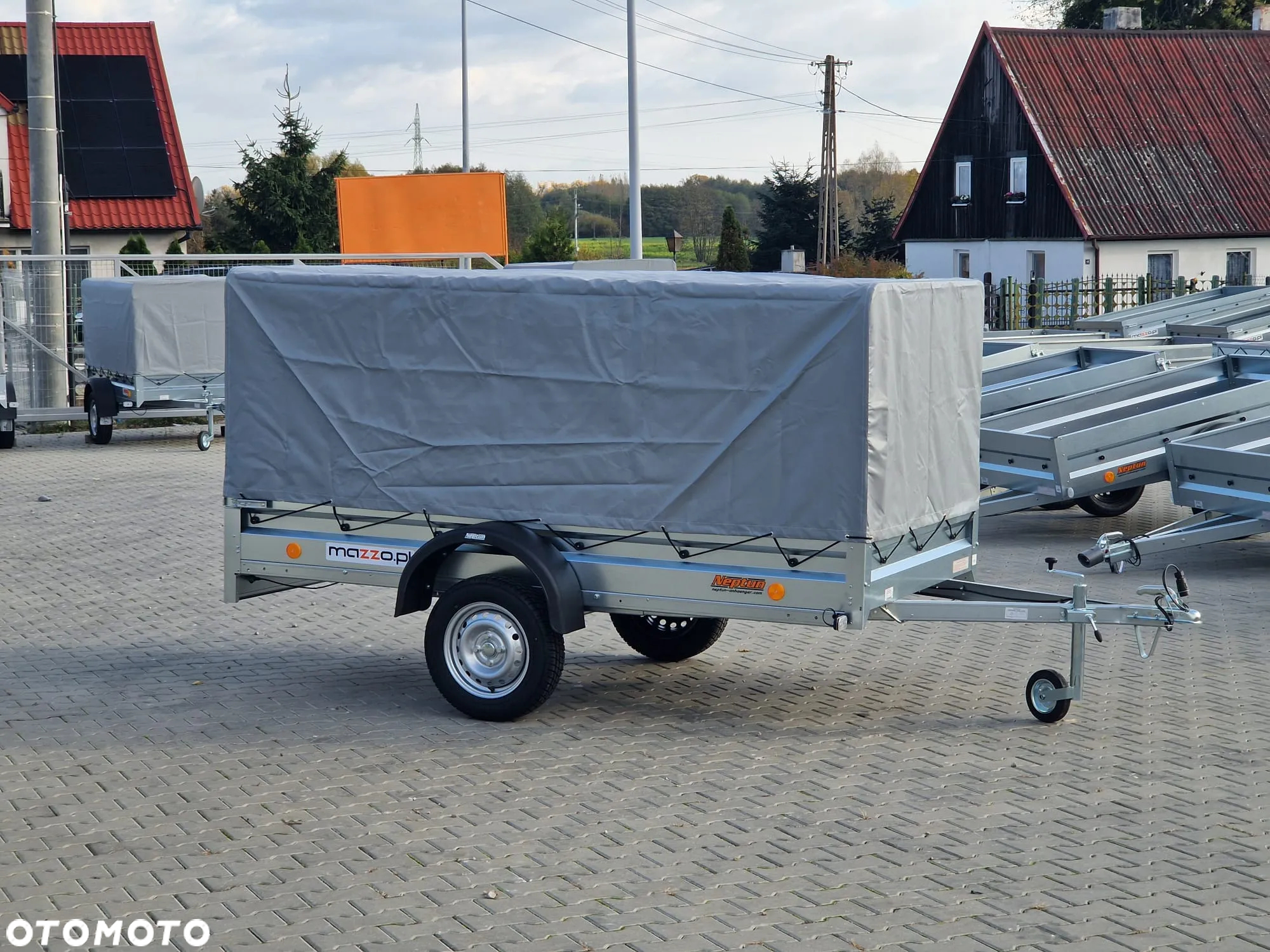 Neptun Neptun DOSTAWA Przyczepka 263x129x110cm N7-263 ptw PROMOCJA! Lekka przyczepa jednoosiowa ze stelażem i plandeką GN114 - 17