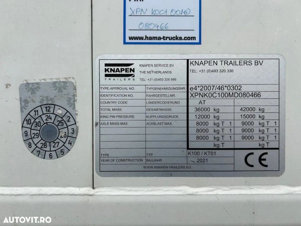 Knapen Trailers Podea 10mm, Axa liftanta, factura externa - 6