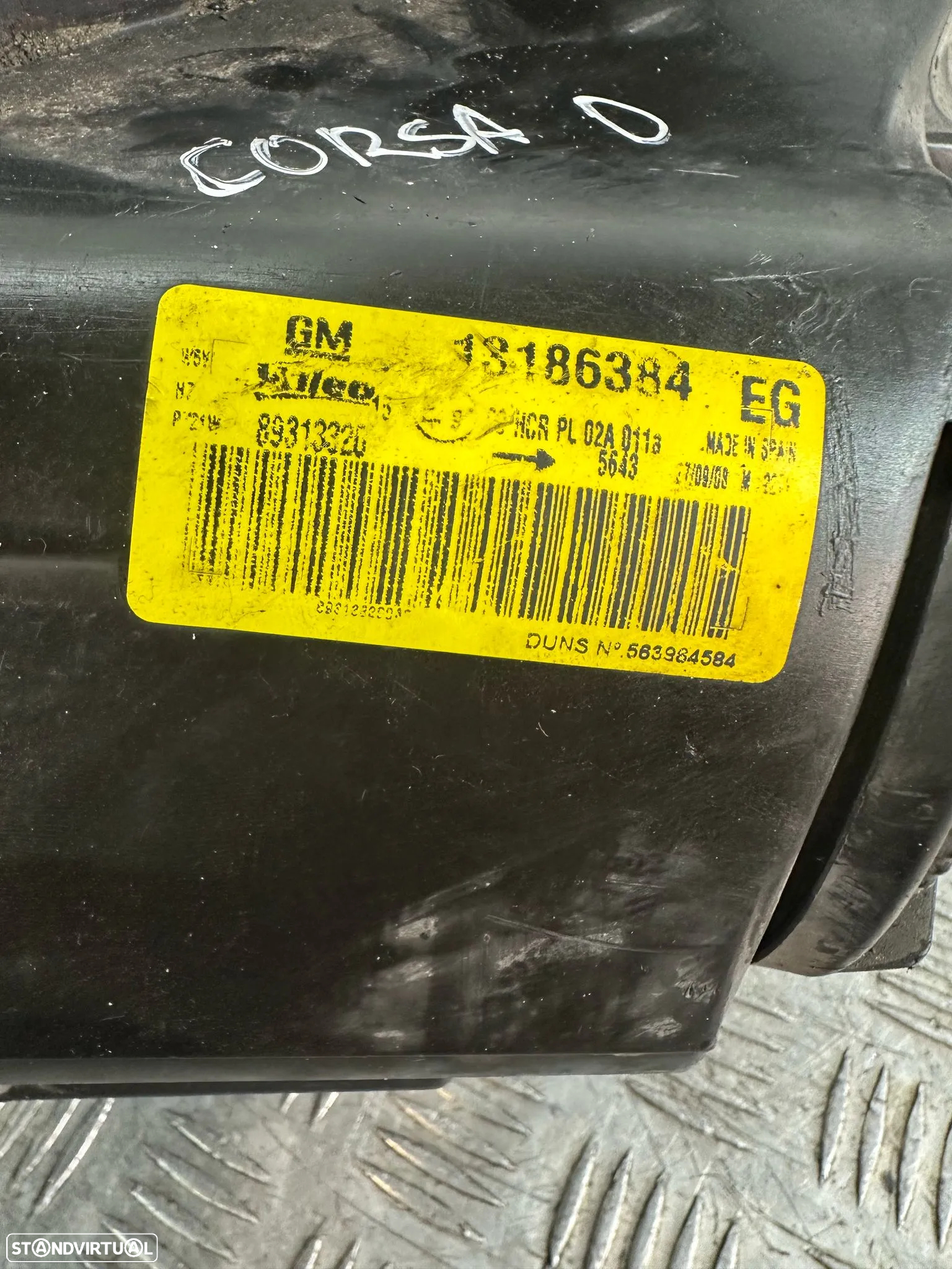 .Conjunto Oticas Farois Frontal Frente Esquerda Direita Halogenio Original GM Opel Corsa D 13186384 13186383 2006 - 2014 - 10