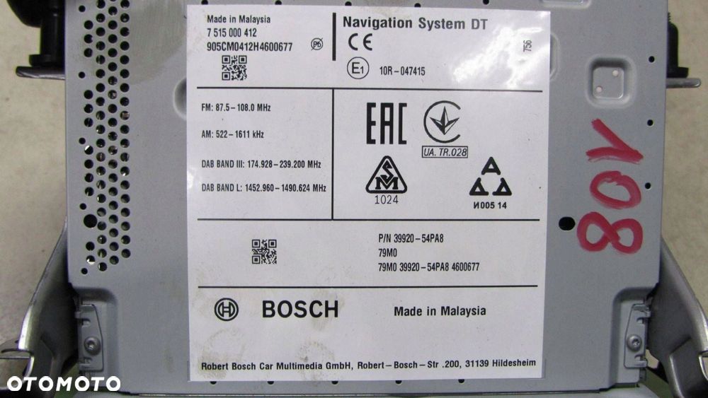 SUZUKI VITARA III RADIO NAWIGACJA 39920-54PA8 14- - 2