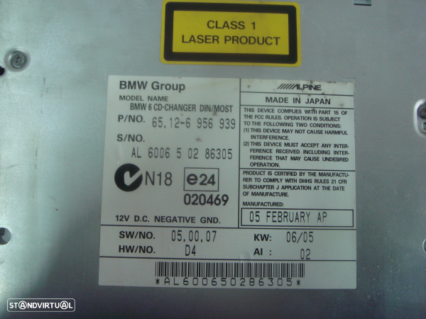 Leitor Cd Changer Bmw 5 Touring (E61) - 3