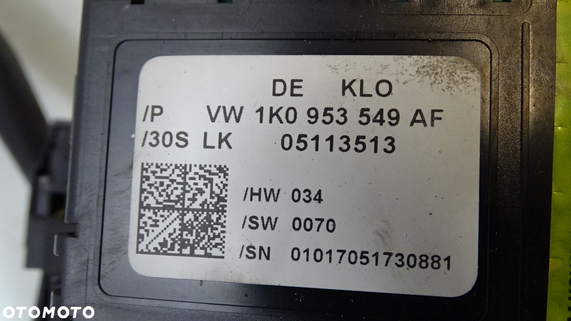 PAJĄK MANETKA KOLUMNA KPL SKODA OCTAVIA II 2.0TDI 1Z1419502B 1K0959653C 1K0959513A 1K0959519A 1K0953549AF - 6