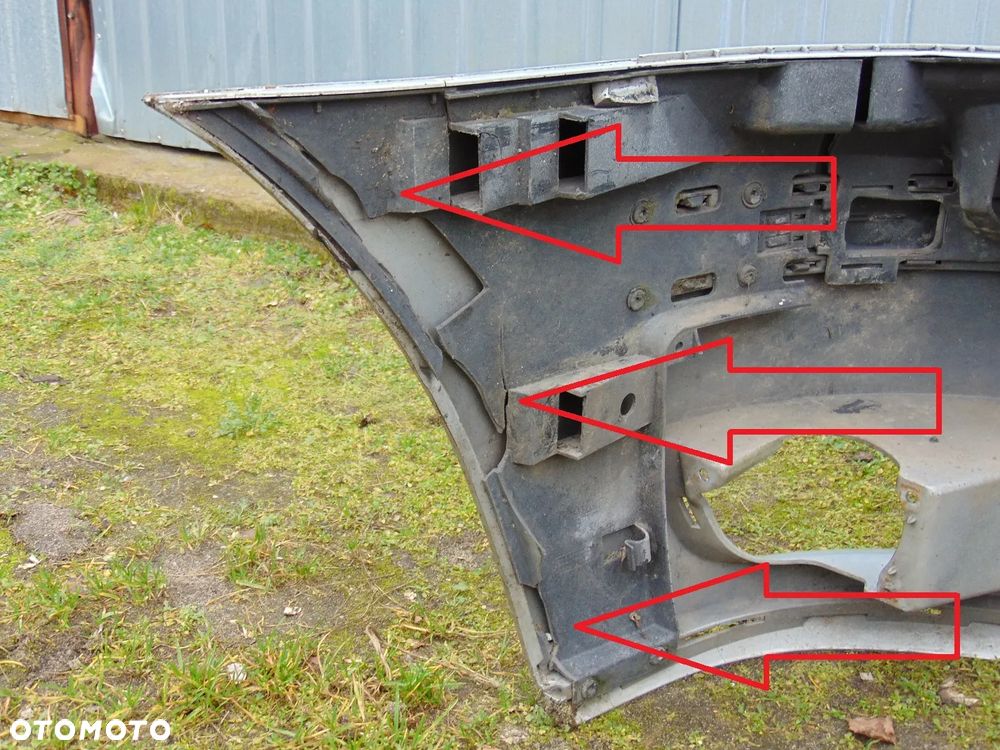 Zderzak przedni przód LA7W srebrny VW Volkswagen Sharan I FL lift 04-10r - 15