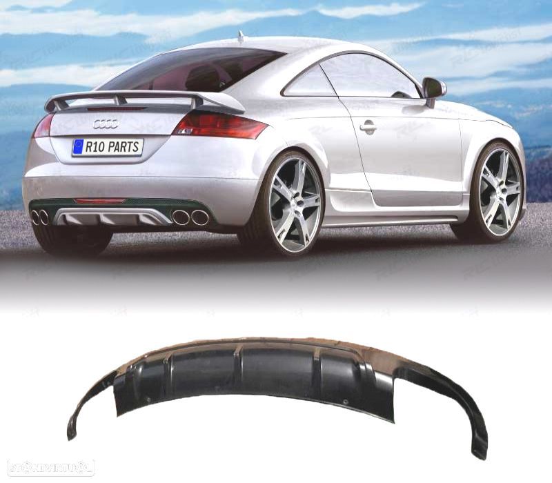 DIFUSOR TRASEIRO AUDI TT 8J 06-14 LOOK ABT NAO S-LINE - 1