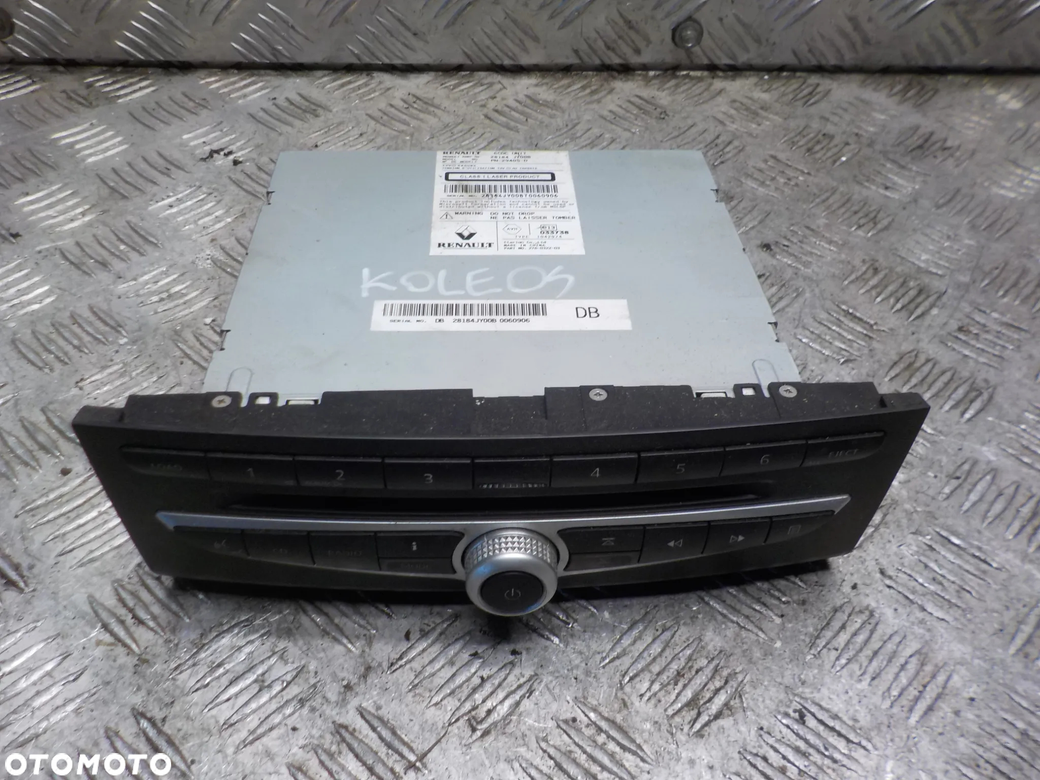 RENAULT KOLEOS I RADIOODTWARZACZ 28184-JY00B - 2