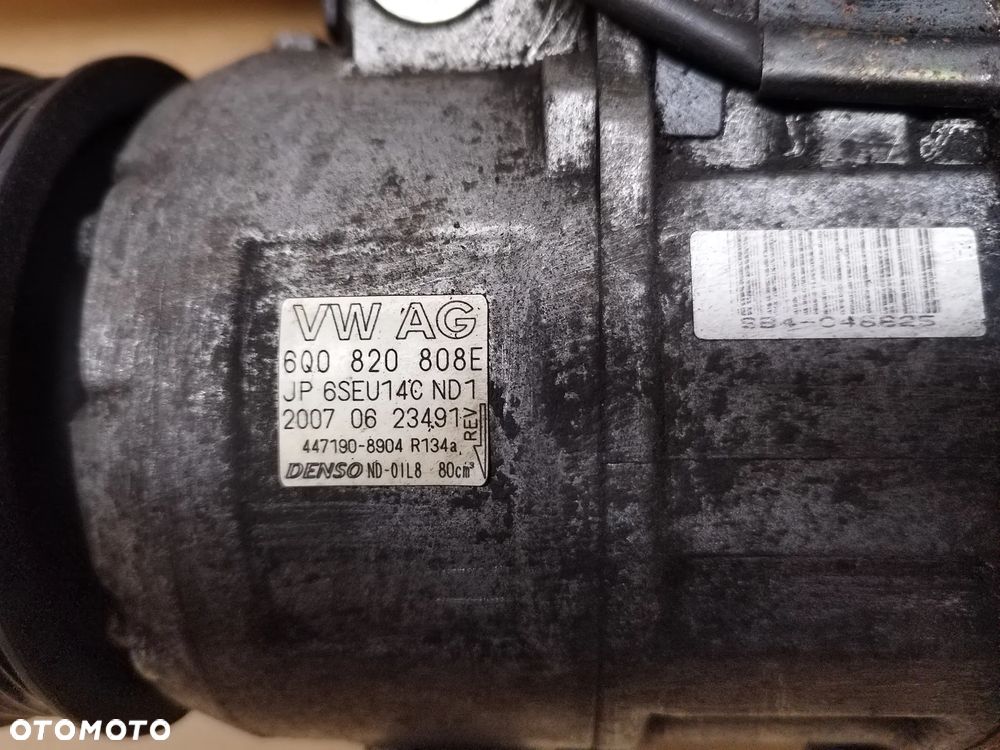 FABIA III VOLKSWAGEN POLO IV 1.2 12V SPRĘŻARKA KLIMATYZACJI 6Q0820808E - 3