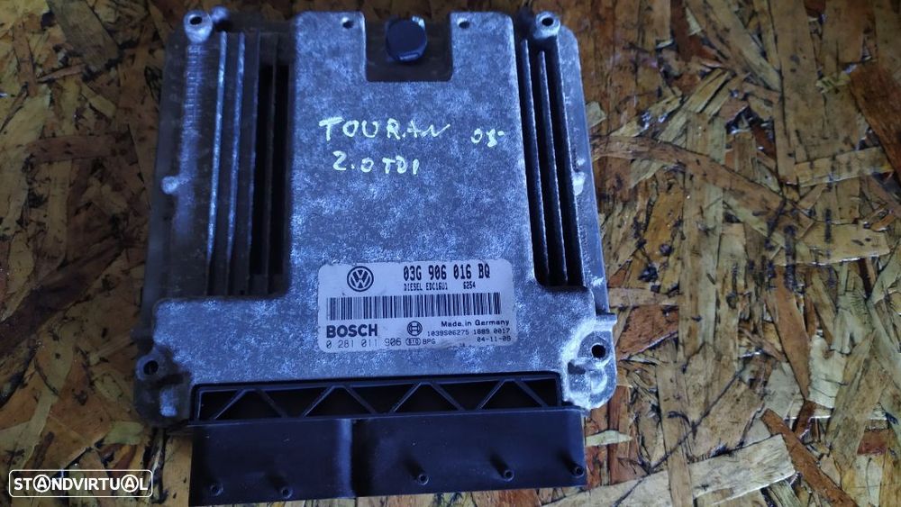 CENTRALINA DO MOTOR VOLKSWAGEN TOURAN 2.0TDI BKD 03G906016BQ 0281011906 - 1