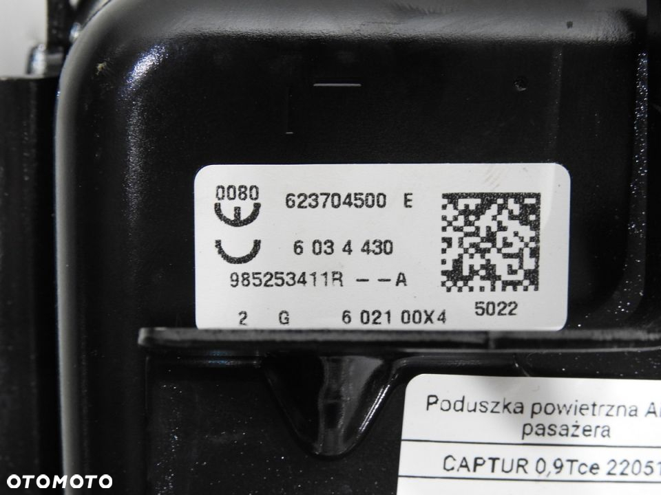 PODUSZKA AIRBAG PASAŻERA RENAULT CAPTUR I - 9