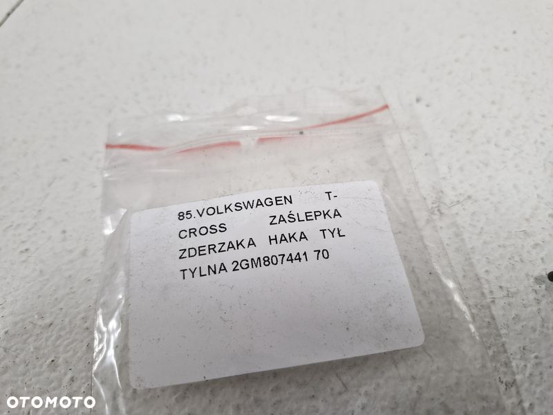 VOLKSWAGEN T-CROSS ZAŚLEPKA ZDERZAKA HAKA TYŁ TYLNA 2GM807441 - 2