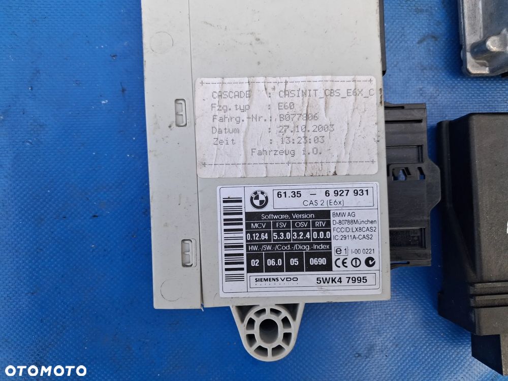 BMW 5 E60 E61 4.4 V8 Zestaw startowy silnika DO ODPALENIA 2x kluczyk sterownik silnika Bosch 0261209010 DME 7540510 ECU Immo 6928379 moduł komfortu 61356943062 5WK49111 EWS zapłonu CAS2 61356927931 5WK47995 - 4