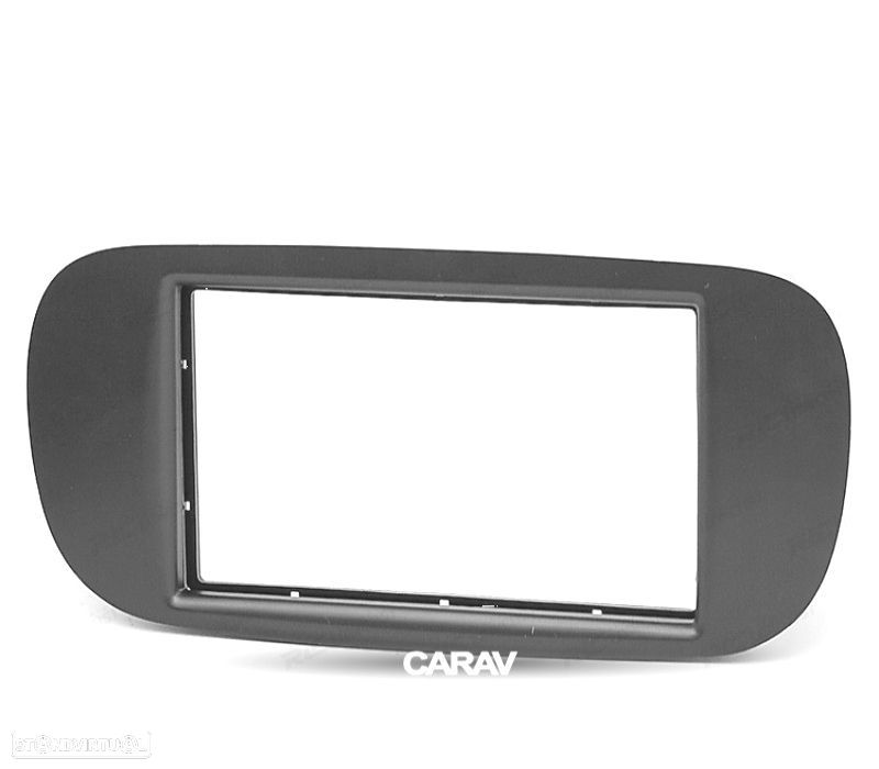 MOLDURA ADAPTADOR PRETO PARA RADIO 2-DIN PARA FIAT 500 - 3