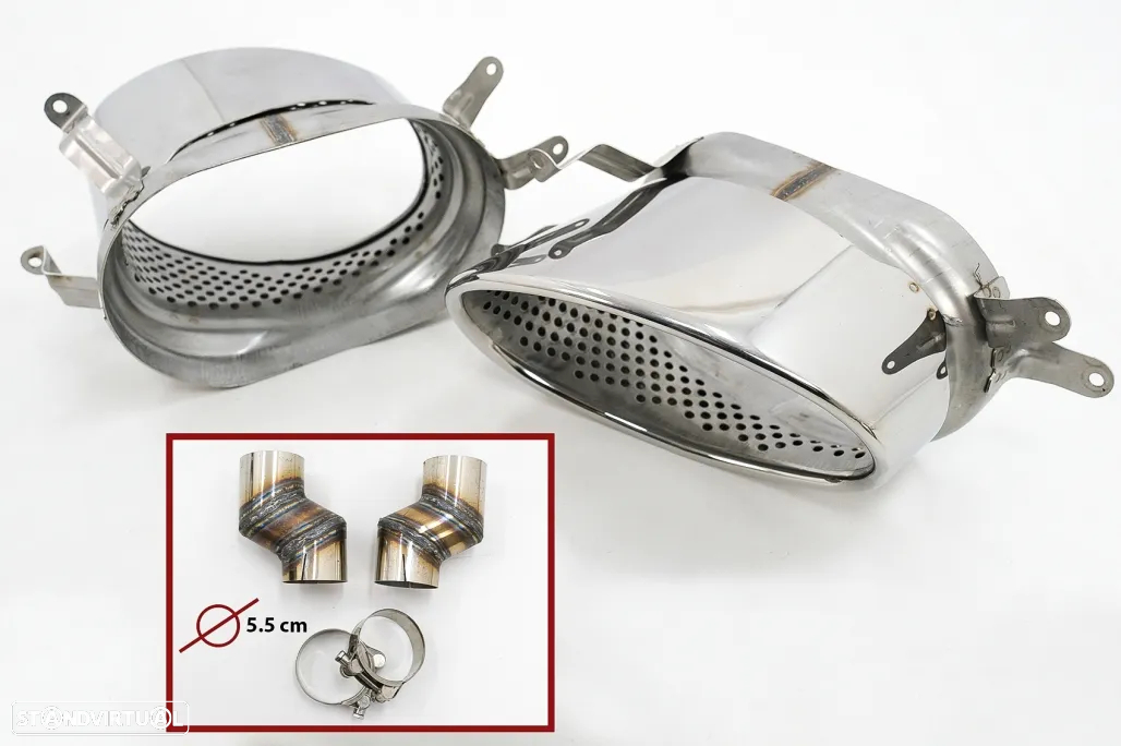 Difusor com Ponteiras Audi A4 B8 (2007 a 2013) Look RS4 - 6