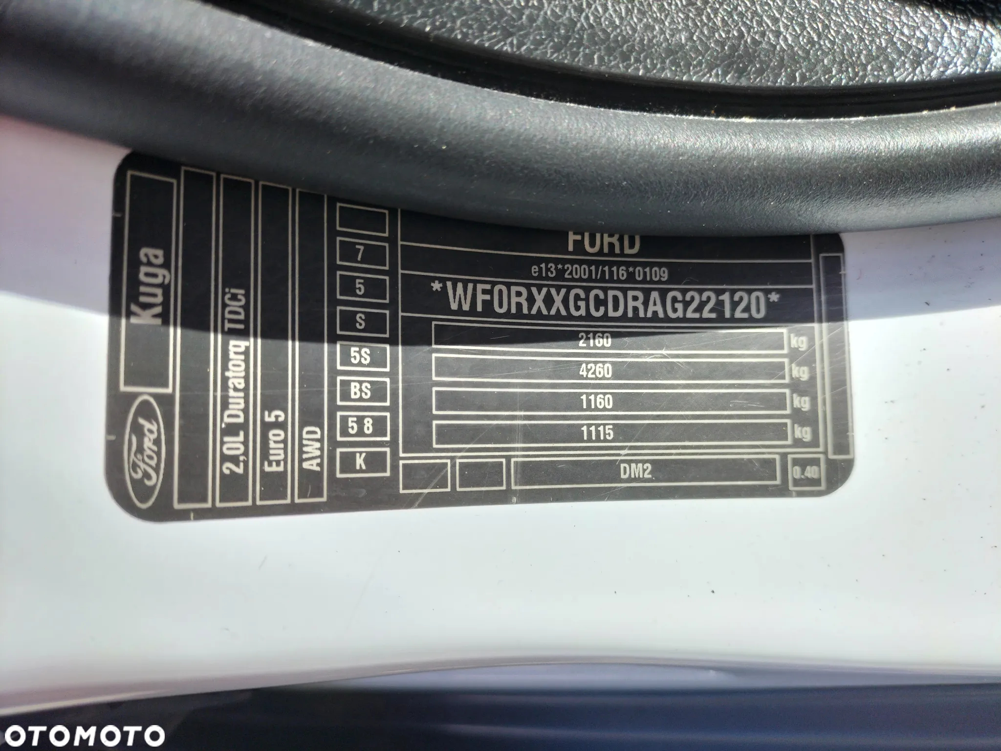 DRZWI PRAWE LEWE TYŁ  FORD KUGA I 2.0 TDCI 163KM 4X4 AUTOMAT KOD LAK. 58 FROZEN WHITE - 28