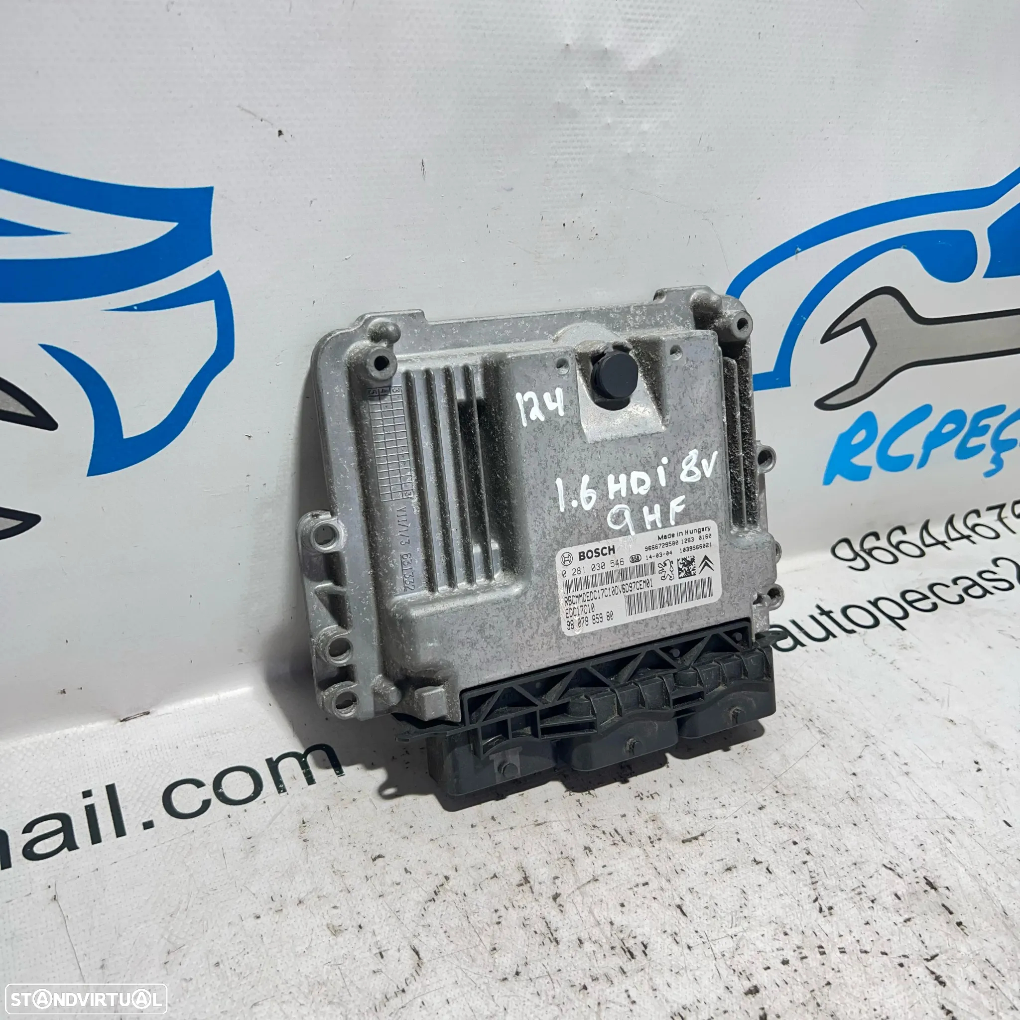 .Centralina Motor Bosch PSA Peugeot Citroen DS 1.6 HDi 0 281 030 546 / 98 078 859 80 - 5