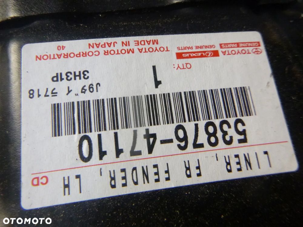 toyota prius iv xw50 16r- nadkole nowe oryginał przód lewe przednie - 2
