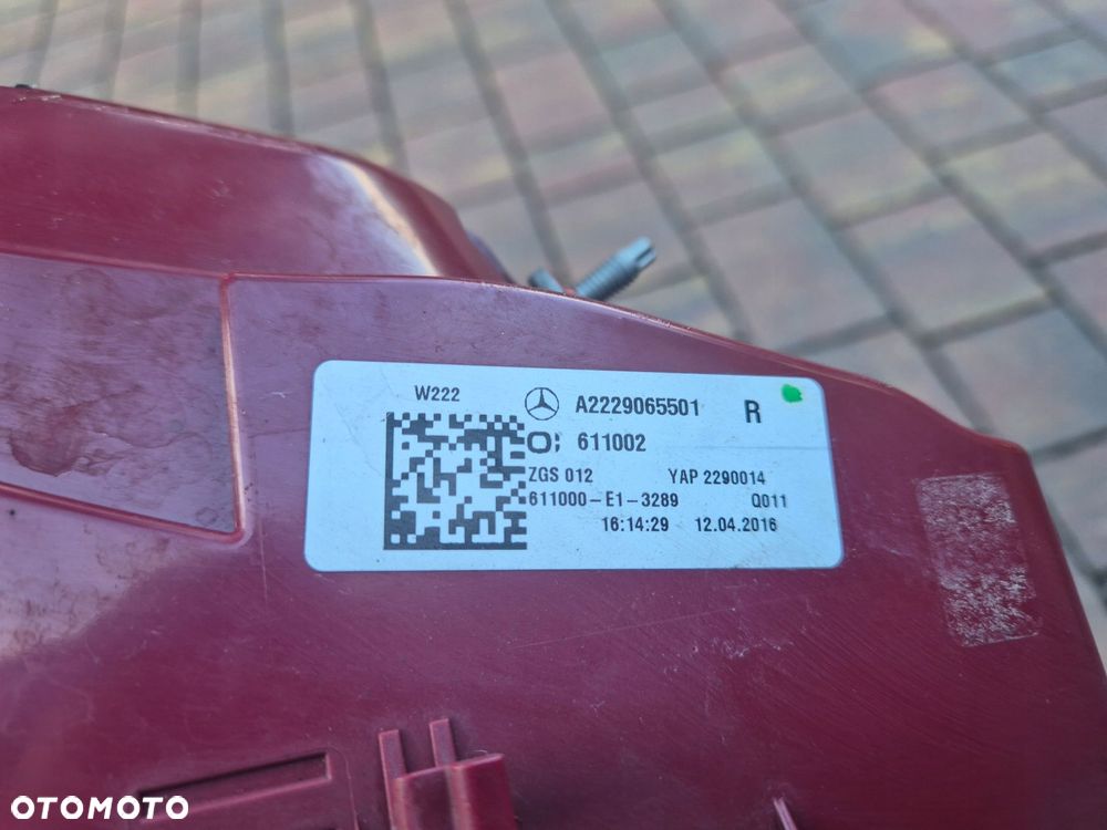 lampa prawy tyl mercedes w222 - 2