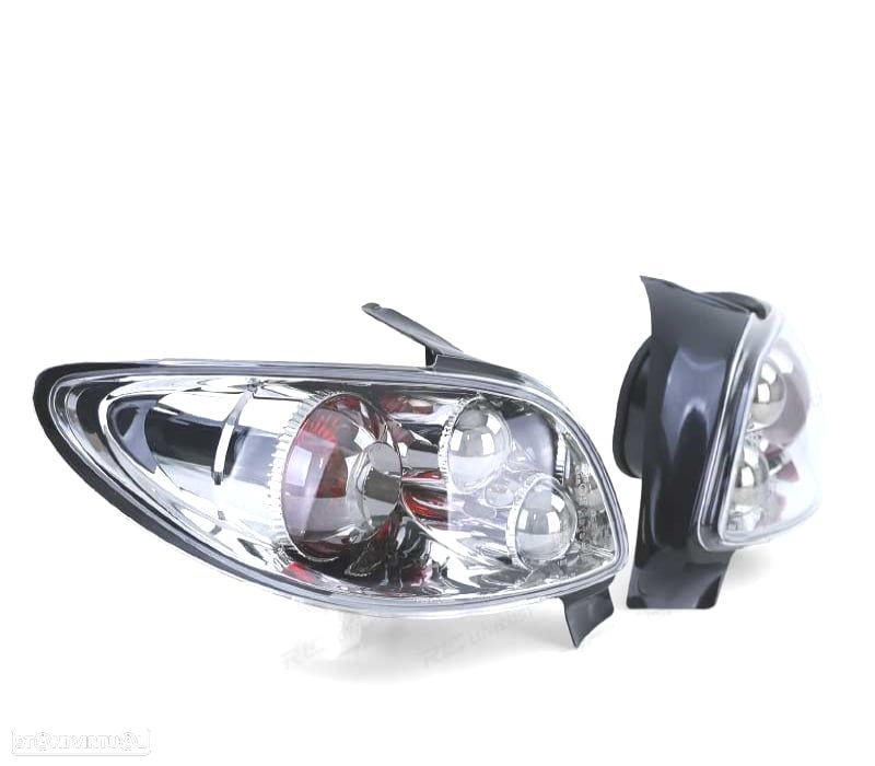 FAROLINS TRASEIROS PEUGEOT 206 98-09 CROMADO - 4