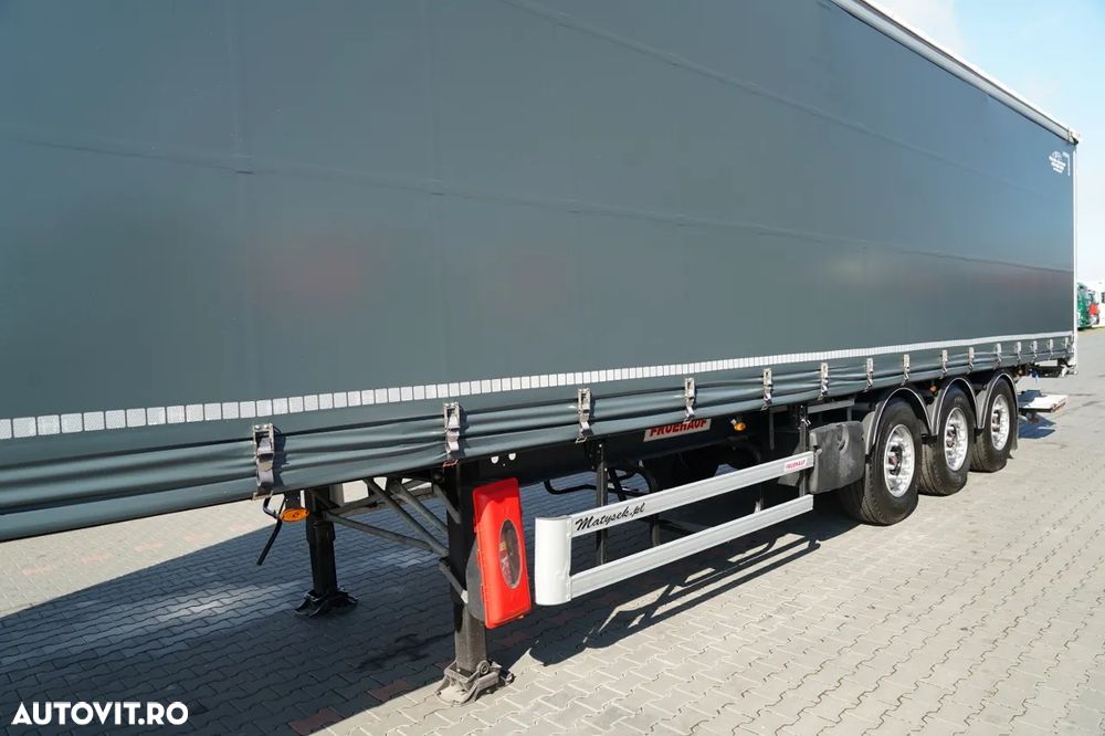 Fruehauf CORTINĂ / STANDARD / HALOMETRU DHOLLANDIA 2.000 kg / SAF / 100% ANVELOPE / BALCĂ PODEA PUTERNICĂ / - 10