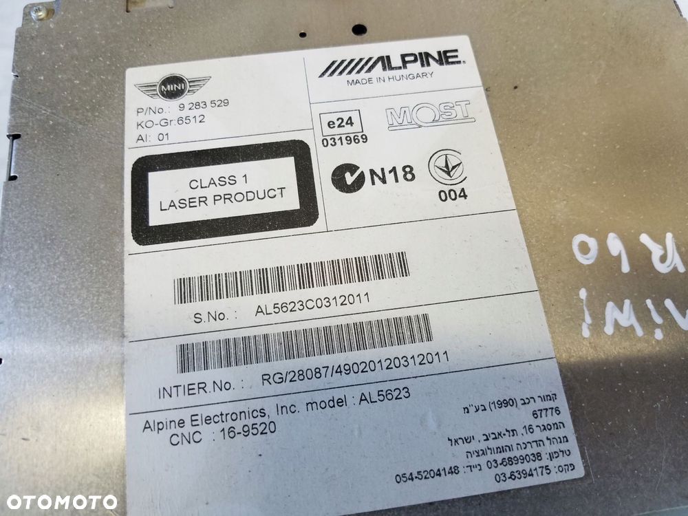 radio cd nawigacja mini countryman r60 9283529 - 3