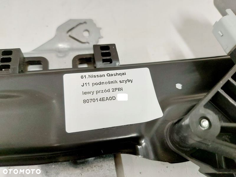 NISSAN QASHQAI 2 II J11 MECHANIZM SZYBY PODNOŚNIK LEWY PRZÓD 2 PIN UK - 6