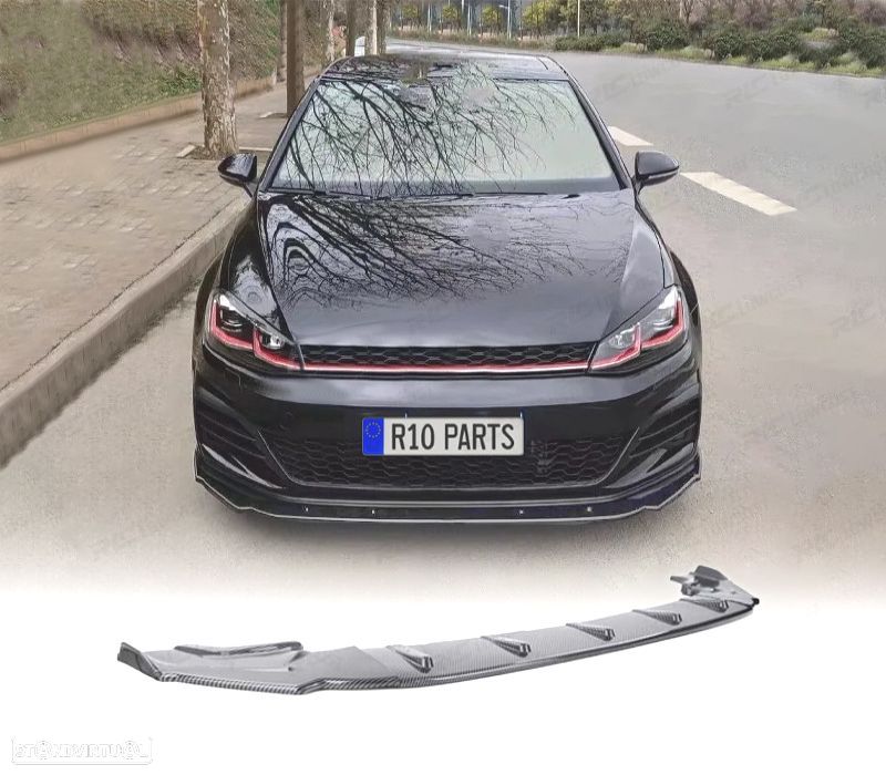 SPOILER LIP FRONTAL VOLKSWAGEN VW GOLF 7 GTI 13-20 CARBONO - 1