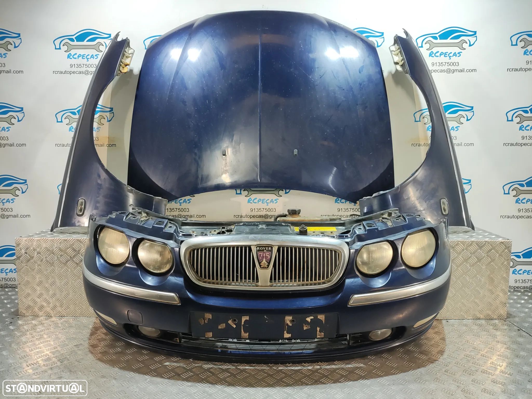 FRENTE COMPLETA ROVER 75 RJ CAPOT PARACHOQUES GUARDA-LAMAS OTICAS RADIADOR VENTILADOR FRENTE FIBRA REFORÇO - 1