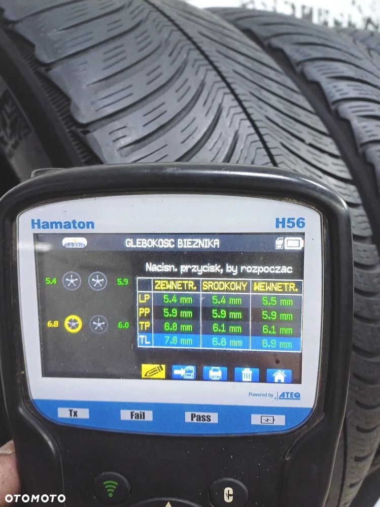 4x 225/60R18 michelin 2019 opony zimowe 6,5mm 52733 - 10