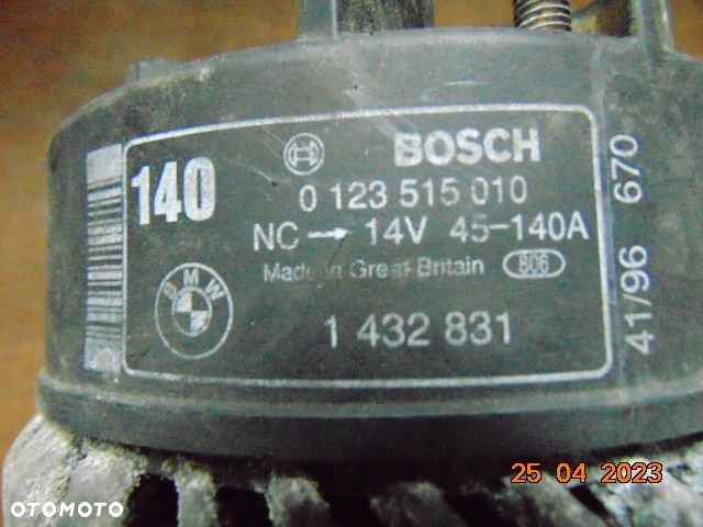 BMW V8 8 E31 E38 e39 840i 740i 735i 540i 535i M62 ALTERNATOR 1433266 1432831 0123515010  BOSCH 140A - 7