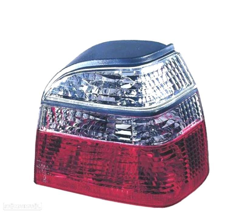 PILOTOS VOLKSWAGEN VW GOLF 3 91-97 VERMELHO CROMADO - 1