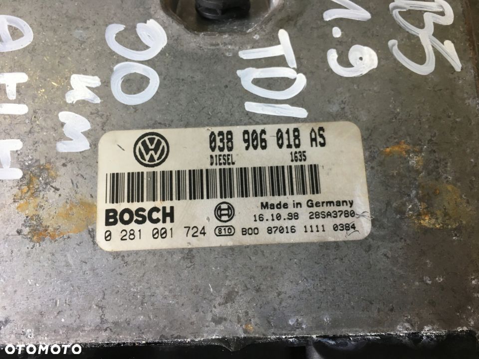 STEROWNIK SILNIKA VW AUDI 1.9 TDI AHH 038906018AS - 2